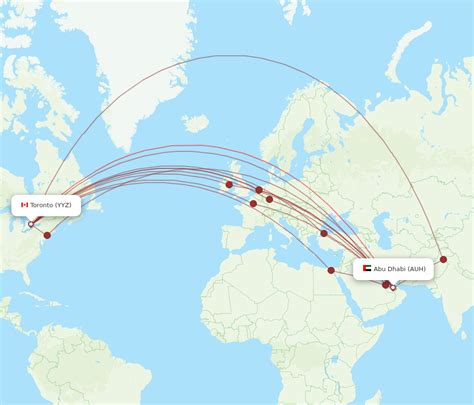 auh to yyz|All flight routes from Abu Dhabi to Toronto, AUH to YYZ.